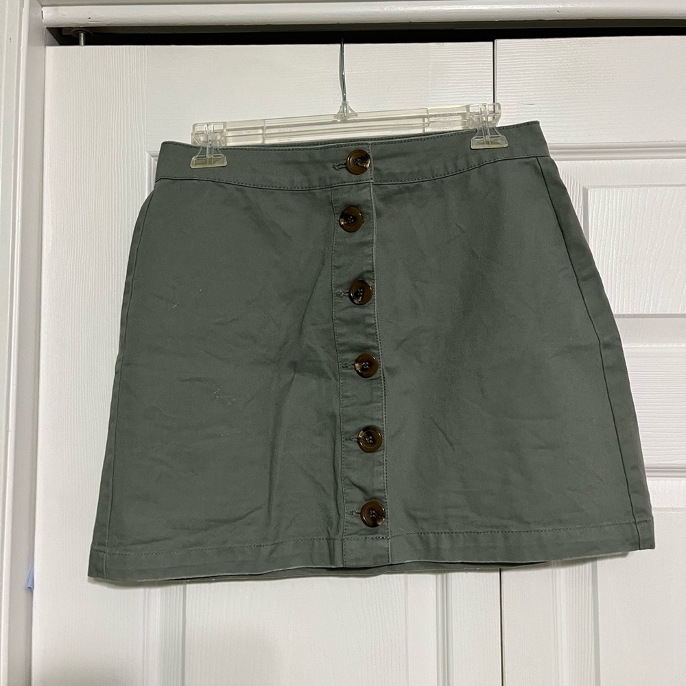Green Button Up Skirt